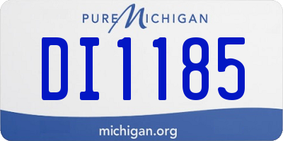 MI license plate DI1185