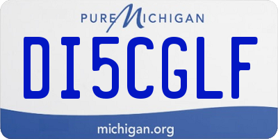 MI license plate DI5CGLF