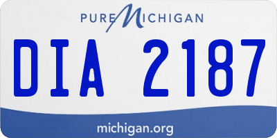 MI license plate DIA2187