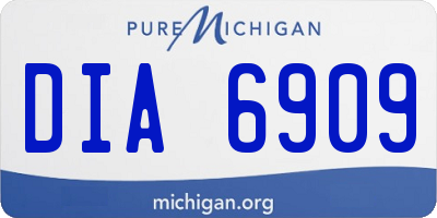 MI license plate DIA6909
