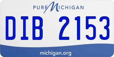 MI license plate DIB2153