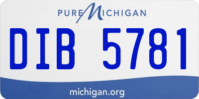 MI license plate DIB5781