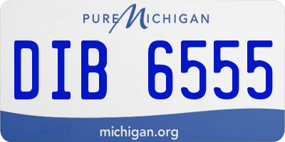 MI license plate DIB6555