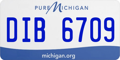 MI license plate DIB6709