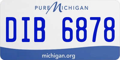 MI license plate DIB6878