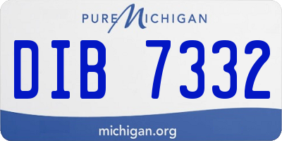 MI license plate DIB7332