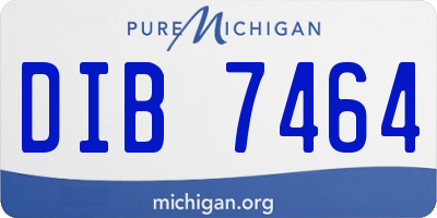MI license plate DIB7464