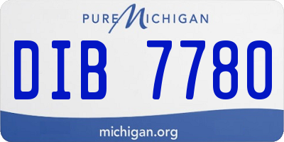 MI license plate DIB7780