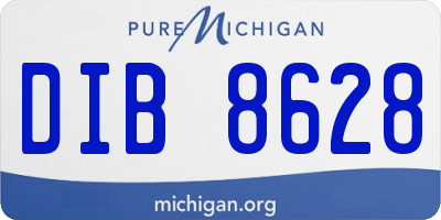 MI license plate DIB8628