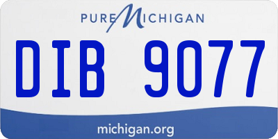 MI license plate DIB9077