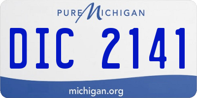 MI license plate DIC2141