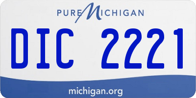 MI license plate DIC2221