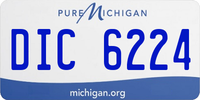 MI license plate DIC6224