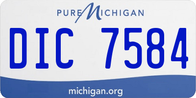 MI license plate DIC7584