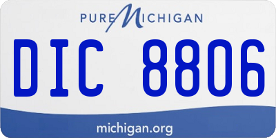 MI license plate DIC8806