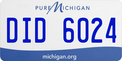 MI license plate DID6024