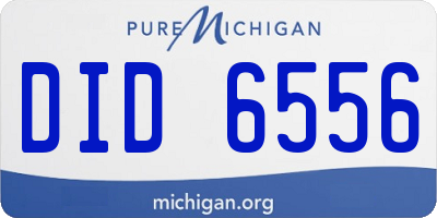 MI license plate DID6556