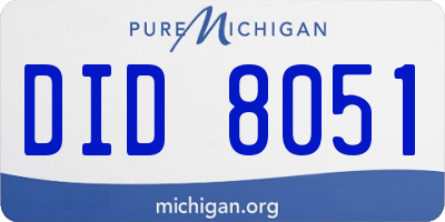 MI license plate DID8051