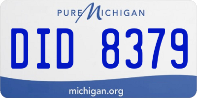 MI license plate DID8379