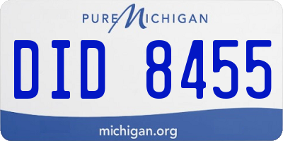 MI license plate DID8455