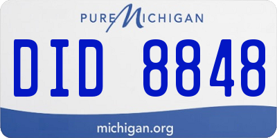 MI license plate DID8848