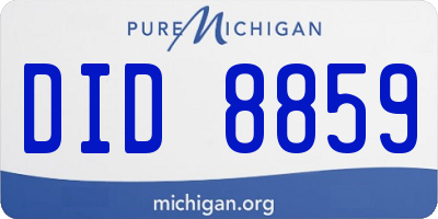 MI license plate DID8859