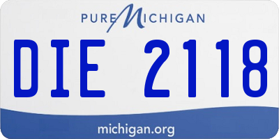 MI license plate DIE2118