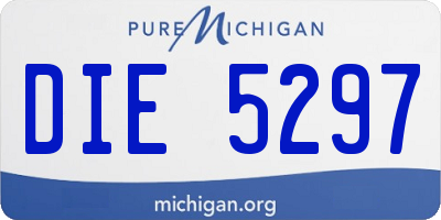 MI license plate DIE5297