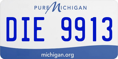 MI license plate DIE9913