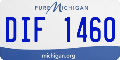 MI license plate DIF1460
