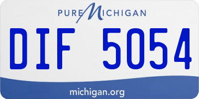 MI license plate DIF5054