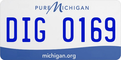 MI license plate DIG0169