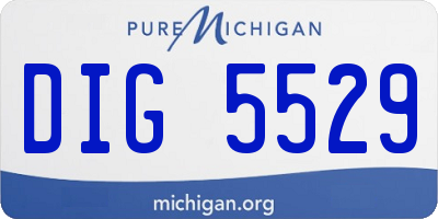 MI license plate DIG5529