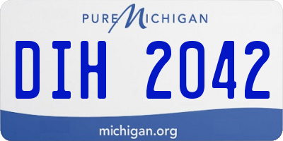 MI license plate DIH2042