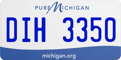 MI license plate DIH3350