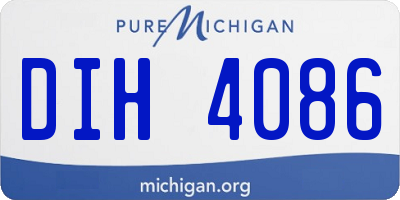 MI license plate DIH4086