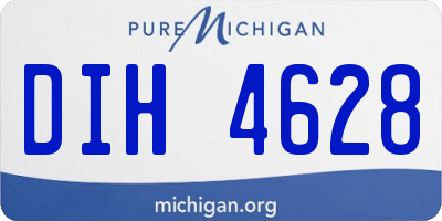 MI license plate DIH4628