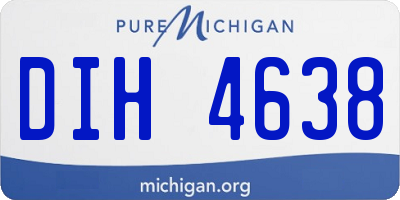 MI license plate DIH4638