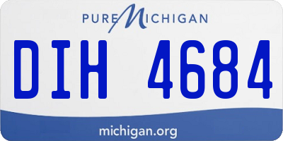 MI license plate DIH4684