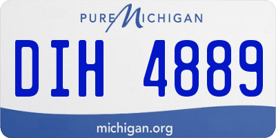 MI license plate DIH4889