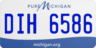 MI license plate DIH6586