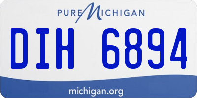 MI license plate DIH6894