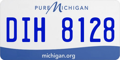 MI license plate DIH8128