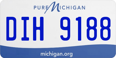 MI license plate DIH9188