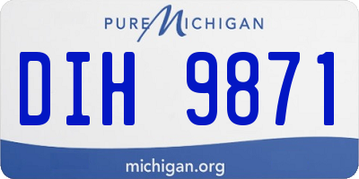 MI license plate DIH9871