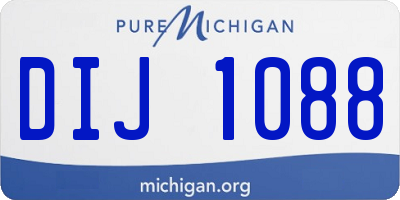 MI license plate DIJ1088