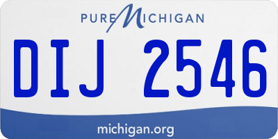 MI license plate DIJ2546