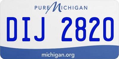 MI license plate DIJ2820