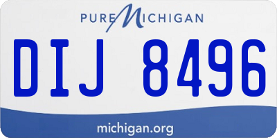 MI license plate DIJ8496