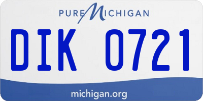 MI license plate DIK0721